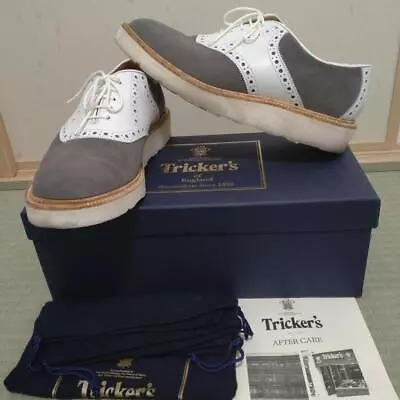 Tricker's Men 8.5US Saddle Shoes M7266 Uk8 Half Original Shoes JPN Vintage • $262.57