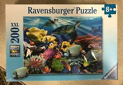 Ravensburger Ocean Turtles Jigsaw Puzzle 200 Pcs XXL NEW Tropical Fish Reef  • $15.99