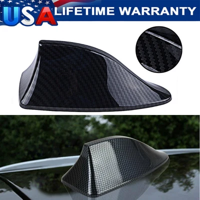 $4.79 • Buy Carbon Fiber Shark Fin Roof Antenna Car AUTO Aerial FM/AM Radio Signal Universal