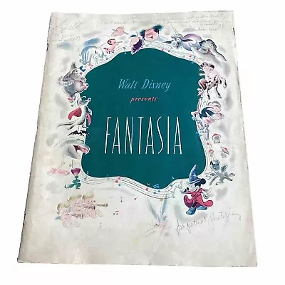 Vintage 1940 Walt Disney Original Fantasia Movie Program Souvenir Book • $24.90