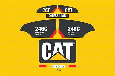 Caterpillar 246C Skid Steer Loader Decals / Stickers Compatible Complete Set • $252.45