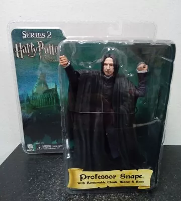 Harry Potter PROFESSOR SNAPE W/ Cloak Wand & Base Series 2 Neca New Sealed • $12.50