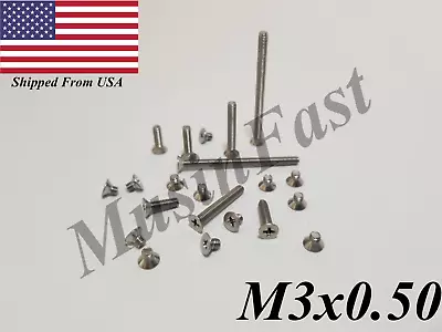 M3-0.5mm Phillips Flat Head Screw 18-8 Stainless Steel DIN: 965 • $5.70