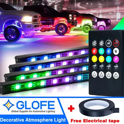 4x Multicolor LED Neon Glow Strip Under Car Light Tube Underbody Kit For Buick • $35.98