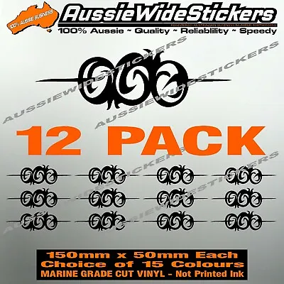 $23.90 • Buy 12 BNS PINSTRIPE SCROLLS STICKERS For PONY HORSE FLOAT RIDING TRUCK Car 4x4 UTE
