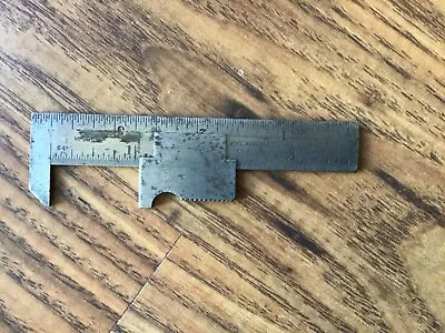 Vintage LS Starrett No. 296 Machinist Pocket Slide Caliper Athol MASS • $22.95