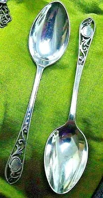 1 X Sheffield 1910 Mappin & Webb HM Silver Coffee Spoon 10cm Art Nouveau Design • £17.95