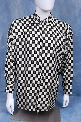 Authentic GIANNI VERSACE Vintage Silk Shirt Print Size IT 48 From The 1990's • $399.99