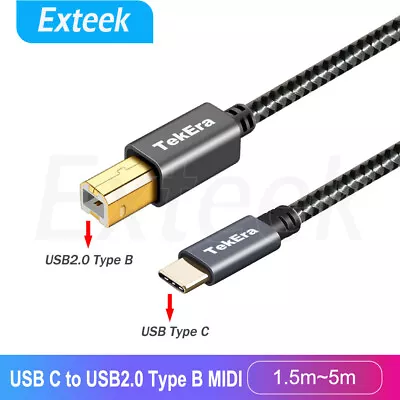 $10.29 • Buy USB C To USB B Midi Cable Type C To USB Midi Interface Cord For Printer Phone