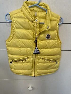 Boys “Moncler” Yellow Vest Size 4 • $250