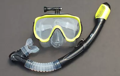 $39.95 • Buy Snorkeling Diving Liquid Silicone Set WIL-DS-32YY GoPro Mask And Dry Snorkel