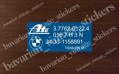 ATE Brake Master Cylinder Reservoir Sticker For BMW E24 E28 E30 E34 E36 • $5.99