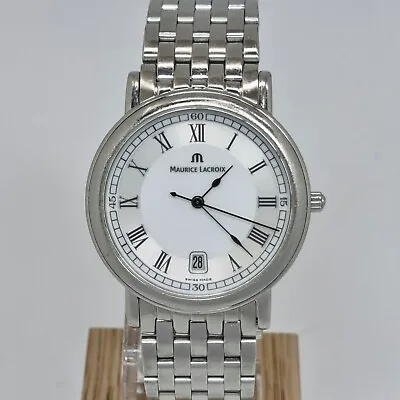 Maurice Lacroix Les Classiques Date 38mm Stainless Steel Quartz Watch LC1017 • £201.44