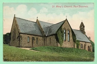 [19553] Caernarvonshire 1914 Postcard St Mary's Church Port Dinorwic RARE View • £4.95