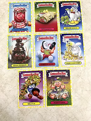 2021 Garbage Pail Kids LOT FOOD FIGHT YELLOW MUSTARD Lot Of 8 Cards Parallels • $14.99