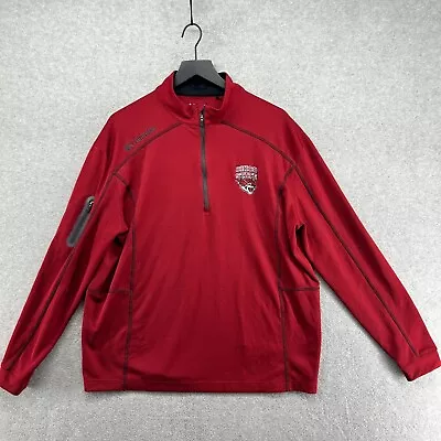 Columbia Sweater Mens Size XL Red Long Sleeve Ohio State Golf Football • $21.90