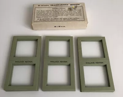 Wallace Heaton Slide Mounts 25pcs 40mm X 40mm 127 Archive Restoration Museum Use • £25