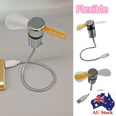 $21.11 • Buy Portable Gadgets Flexible LED Light Mini Fan Real Time USB Fan LED Clock