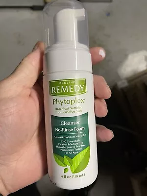 Medline Remedy Phytoplex Cleanser Sensitive Skin No Rinse Foam Hair & Skin 4 Oz. • $8.69