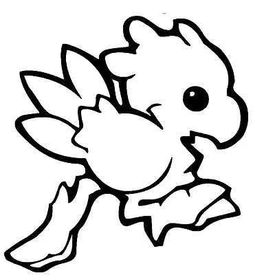 Decal Vinyl Truck Car Sticker - Video Game Final Fantasy Baby Chocobo • $4