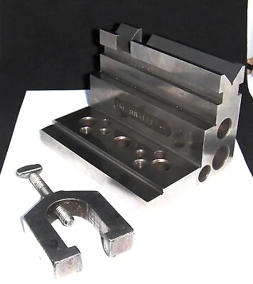 Shop Made Machinist Toolmaker Setup Angle Plate V Block Combo Precision W Clamp • $89