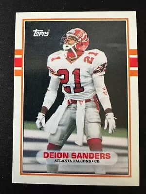 1989 Topps Football Deion Sanders Rookie Card Rc Goat Hof Atlanta Falcons Rare  • $3.25