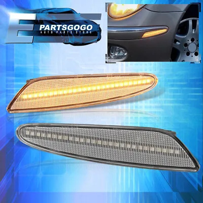 For 03-06 Mercedes Benz W211 E Class Chrome LED Bumper Side Marker Lights Lamps • $21.99