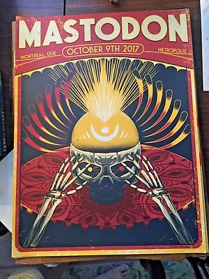 MASTODON 2017 Montreal Quebec Metropolis Screened Numbered Artist Print • $50
