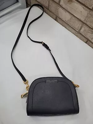 Marc Jacobs Playback Zip Camera Bag Small Crossbody  Black Crossgrain Saffiano • $85