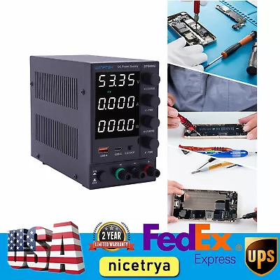 110V Lab Variable Adjustable Switching Regulated DC Bench Power Supply 0-60V 5A • $73