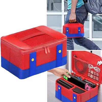 For Nintendo Switch Deluxe/OLED Mario Style Large Carrying Case Bag Holder • $21.99