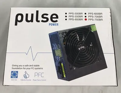 £0.99 • Buy Pulse 750W PSU 120mm Silent Fan PFC 8-Pin PCI-E 6x SATA Black PC Power Supply