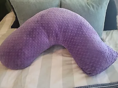 Luna Lullaby Bosom Baby Nursing Feeding Pillow Maternity Sleeping Minky Purple • $21.50