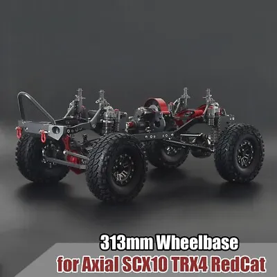 All Metal Chassis Set 313mm Wheelbase 4WD Rock For 1/10 RC Crawler Truck SCX10 • $586.21