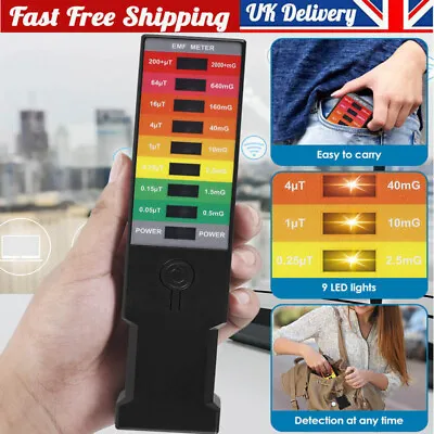 Radiation Detector Dosimeter Geiger Counter EMF Electromagnetic Tester LCD UK • £9.55