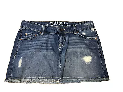 MOSSIMO SUPPLY CO Womens Distressed Denim Mini Skirt - Size 5 • $3.59
