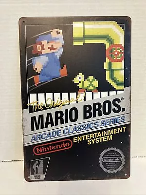 Mario Bros Poster Arcade Classics Series Nintendo Nes Game Room Rustic Look New • $11.95