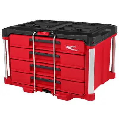 Milwaukee Packout 4-Drawer Tool Box -Red/Black (48-22-8444) • $169.99