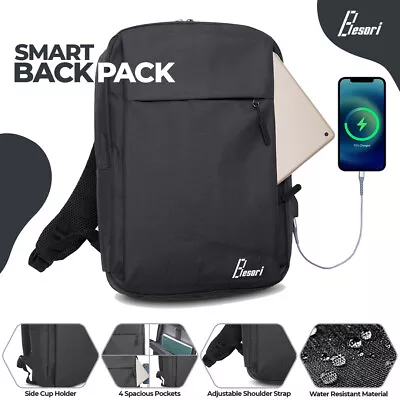 $14 • Buy Backpack School Bag Rucksack Anti Theft Travel For 13/14/15  Laptop USB Charging