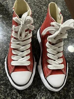 Maison Mihara Yasuhiro Peterson Hi OG Sole Canvas Sneakers  Red 44 • $175