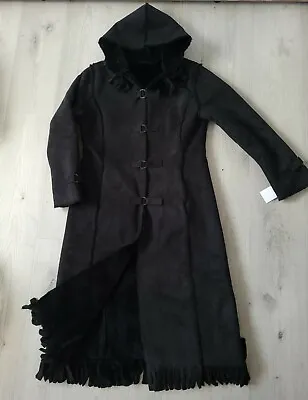 £74.99 • Buy Women's Faux Suede Sheepskin Hooded Soft Coat Black Color Size M BNWOT