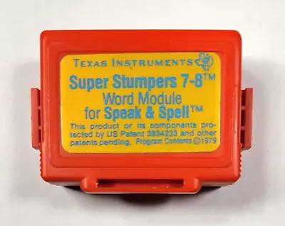 Speak & Spell Super Stumpers 7-8 Word Module Vintage 1980 Texas Instruments • $9.99