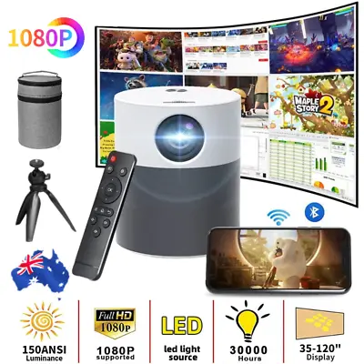 $198.54 • Buy Mini Portable HD 4K 1080P Wireless WiFi Projector Bluetooth Android Movie Video