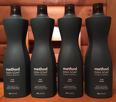 Lot Of (4) Method Dish Soap BASIL 18 Oz. Each • $50