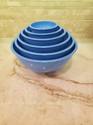 Melange Kitchen 6 Piece Melamine Mixing Bowl Set - Nesting - Blue • $5.95