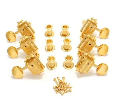 Grover Gold 3+3 Vintage Deluxe Tuners For Gibson®/Epiphone® Guitar 136G • $69