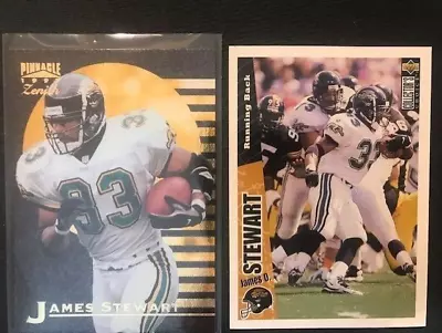 NFL - James Stewart 1996 Upper Deck CC & 1997 Pinnacle Zenith Football - Jaguars • $0.99