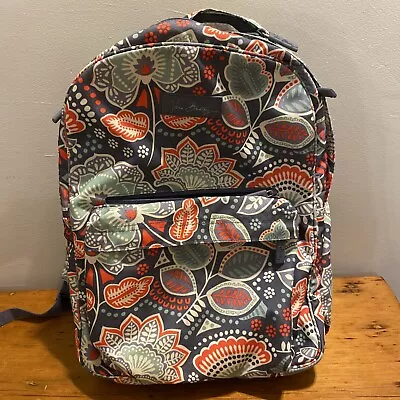 VERA BRADLEY Book Bag Backpack Floral Gray • $19.95