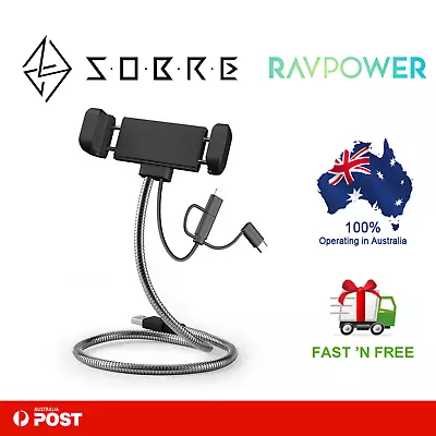 RAVPower 0.6m 3 In 1 Multiple USB Charging Cable Stainless Steel Metal Stand • $19.95