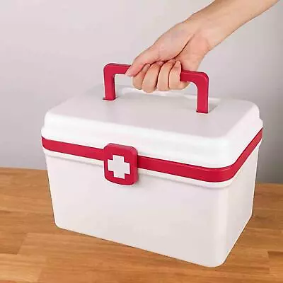 Medical Box First Aid Box Storage Case Bin First Aid Case For Sewing Car Toy • £15.29